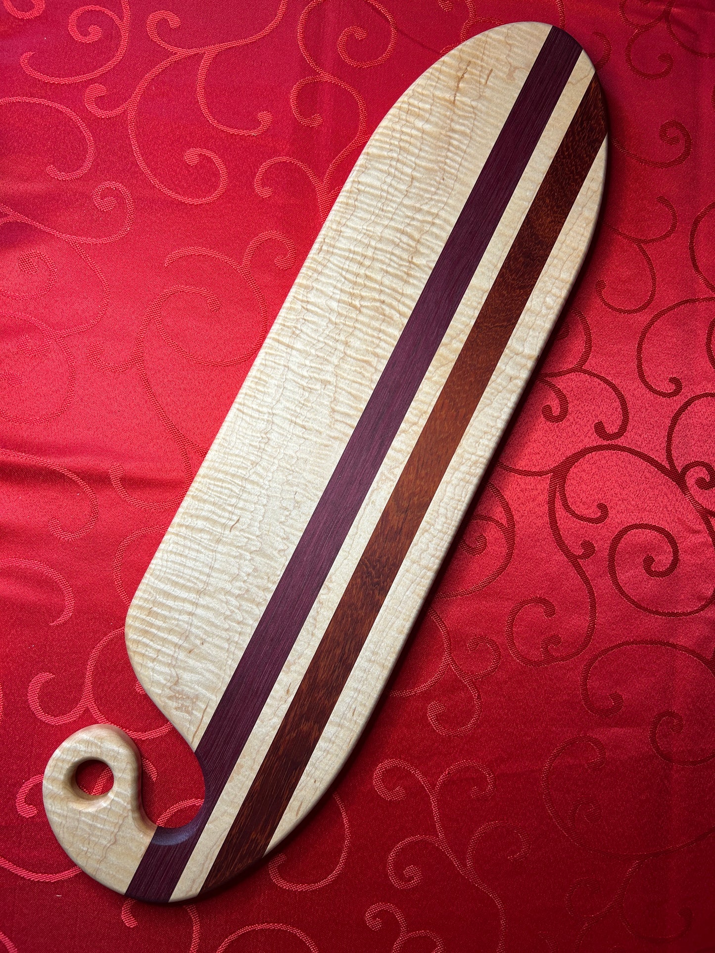 Oval Curly Maple Charcuterie Board
