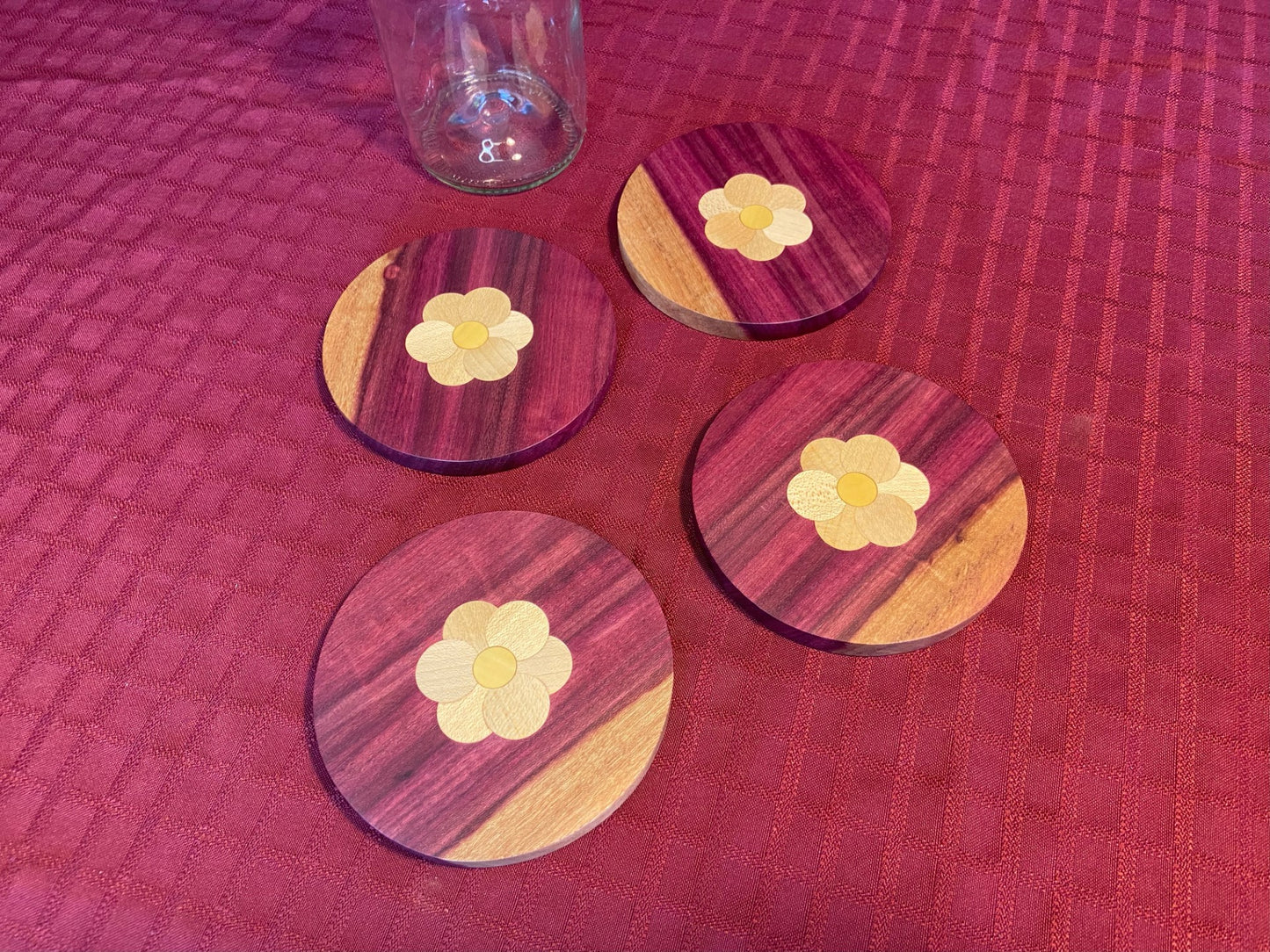 Quartersawn Purpleheart Coasters (set of 4)