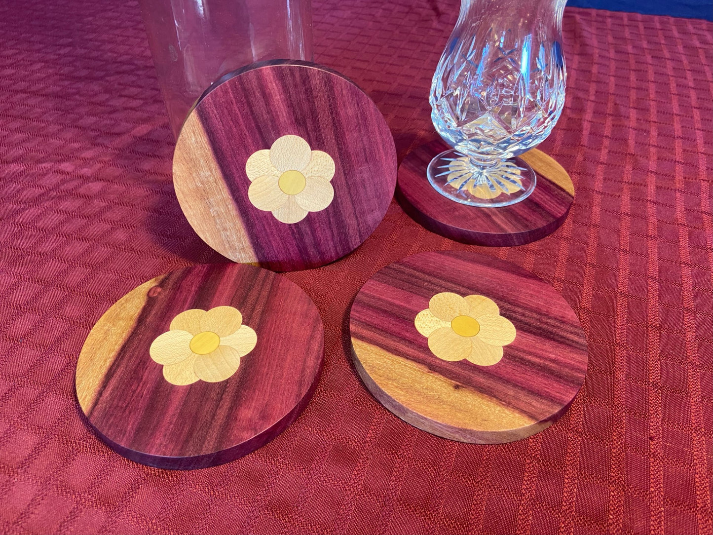 Quartersawn Purpleheart Coasters (set of 4)