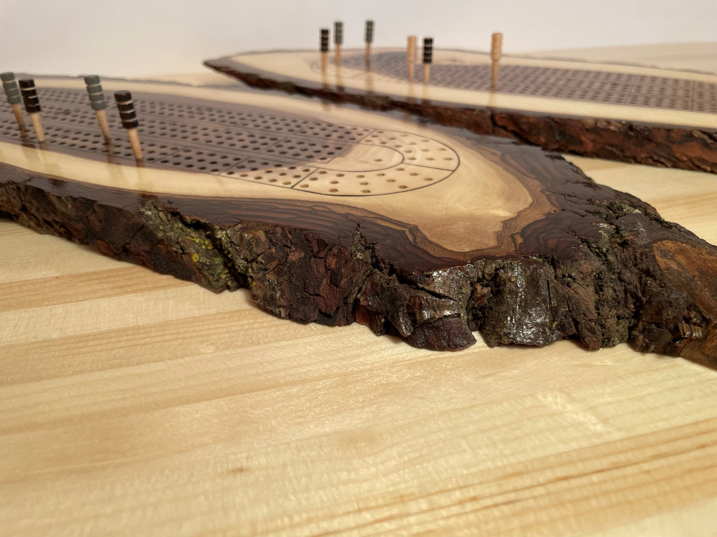 Walnut Oval Cribbage Board