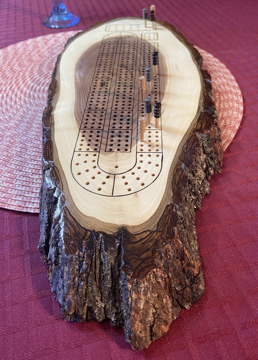 Walnut Oval Cribbage Board