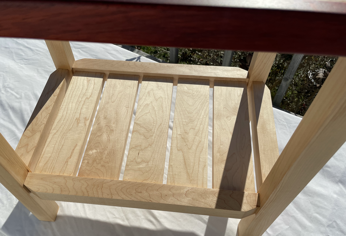 Striped Top End Table