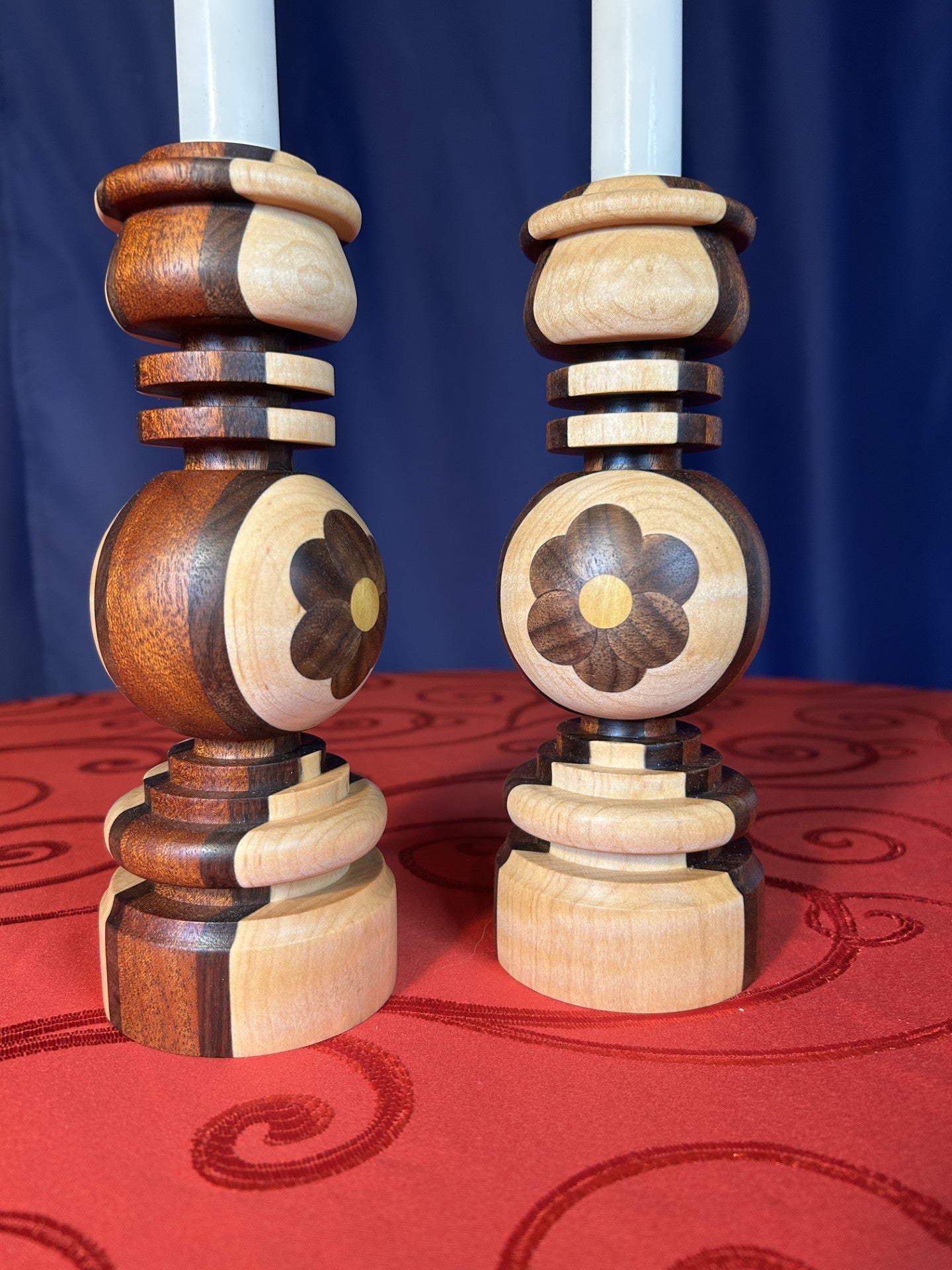 Ornate Flowered Candlestick (single)