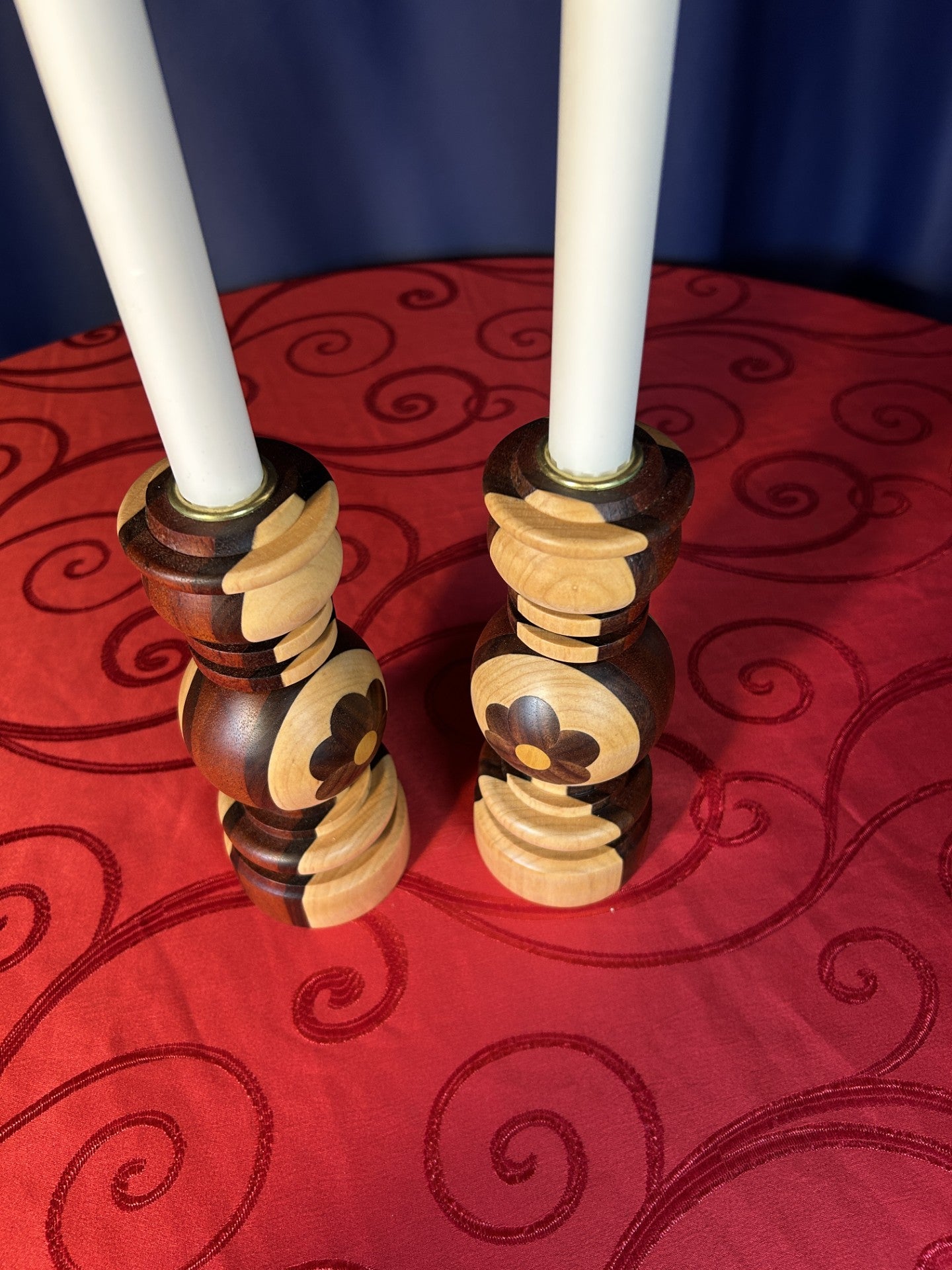 Ornate Flowered Candlestick (single)