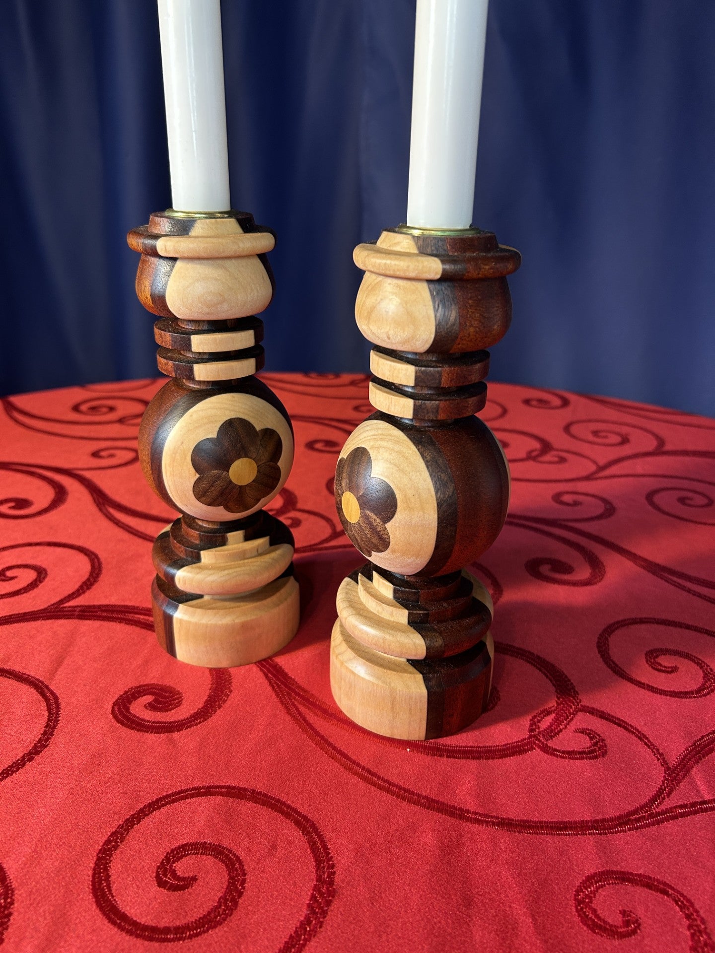 Ornate Flowered Candlestick (single)