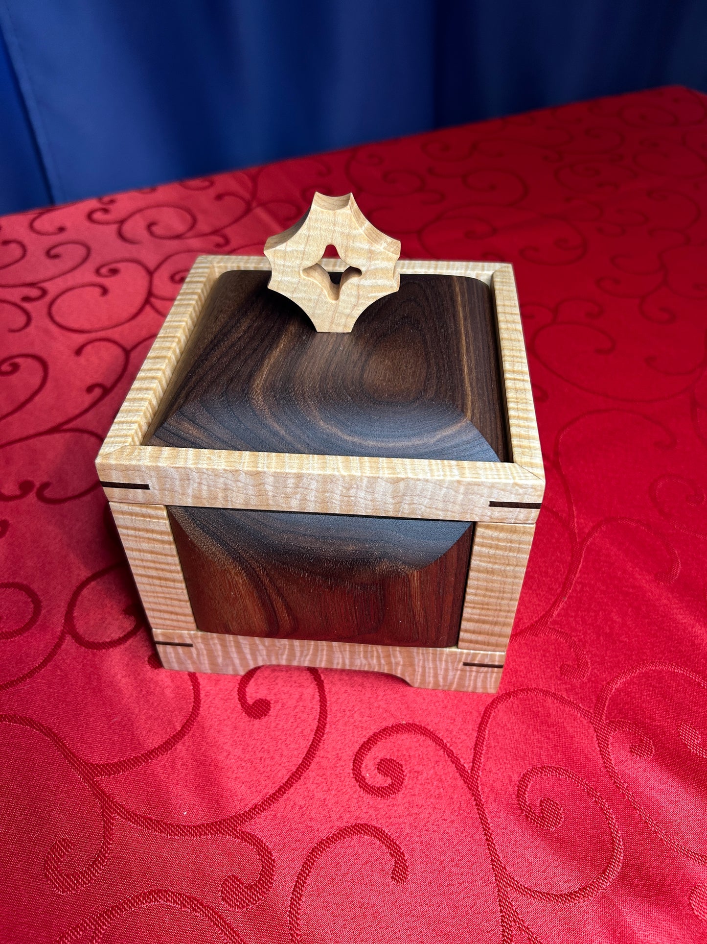 Square Curly and Walnut Bulging Chest