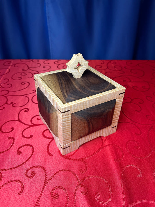 Square Curly and Walnut Bulging Chest