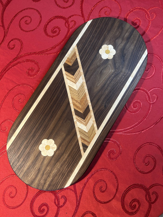 Oval Walnut Charcuterie Board