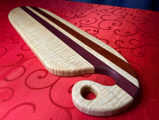 Oval Curly Maple Charcuterie Board