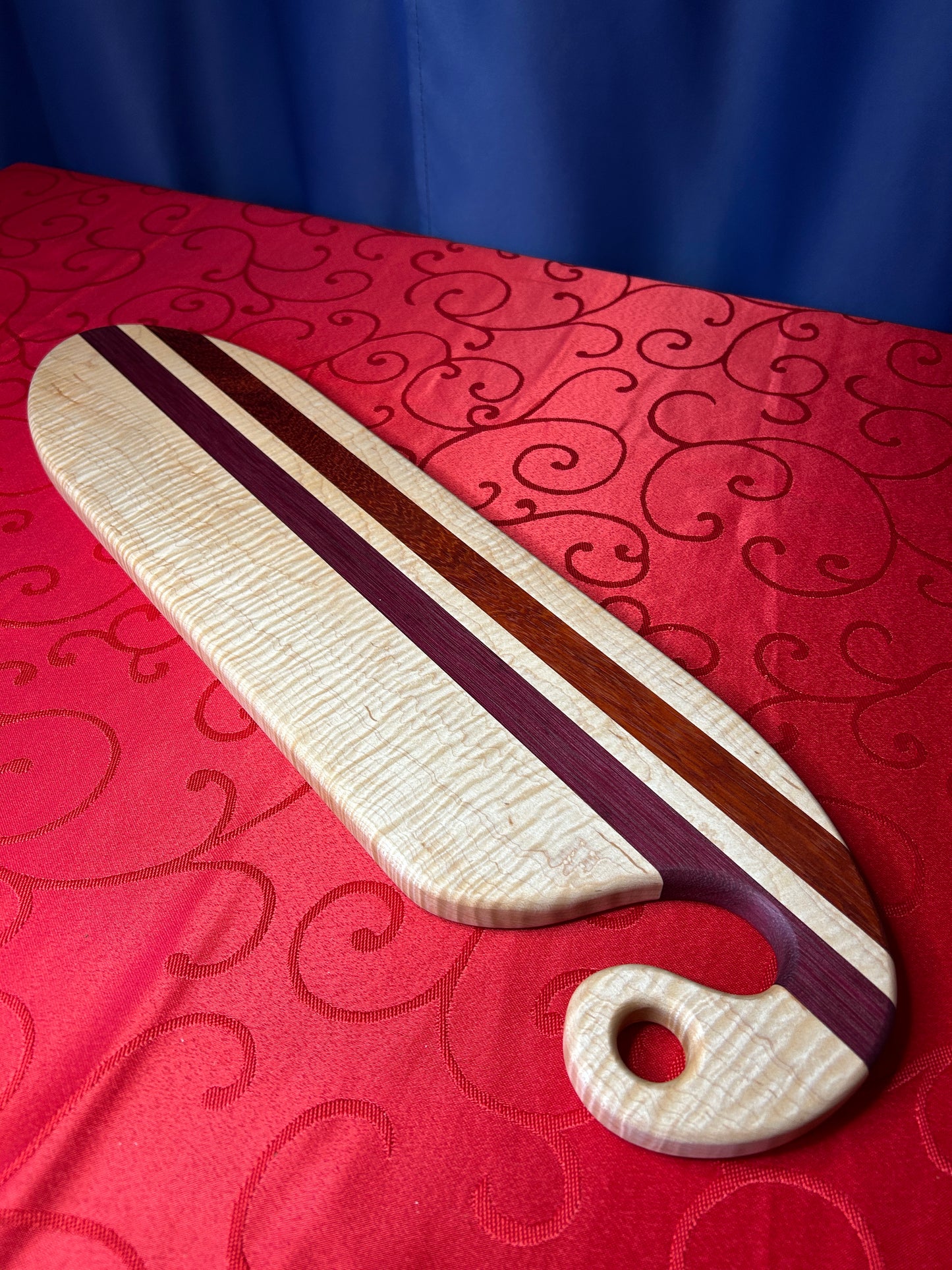 Oval Curly Maple Charcuterie Board