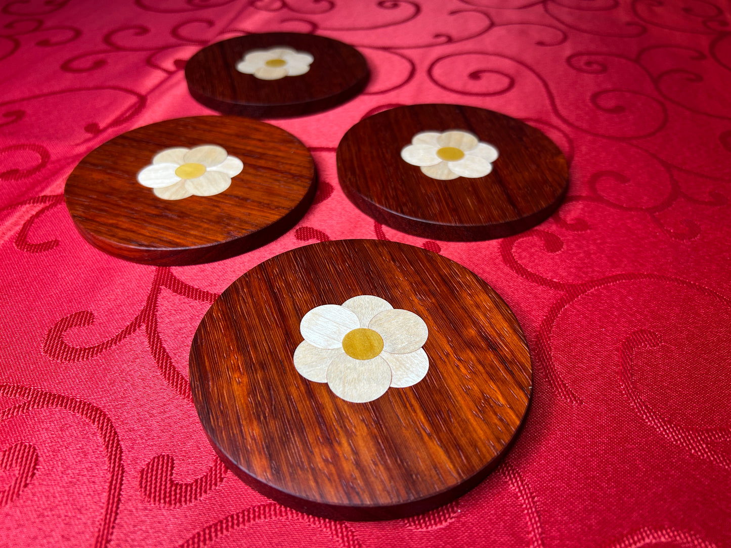 Red Paduak Coasters