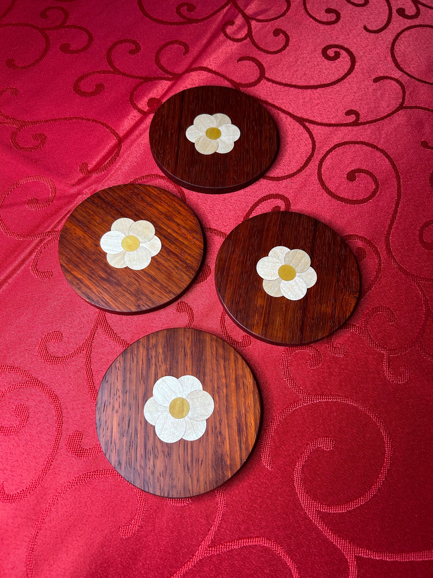 Red Paduak Coasters