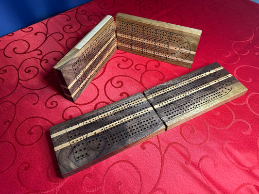 Walnut Magnetic Travel Cribbage Board