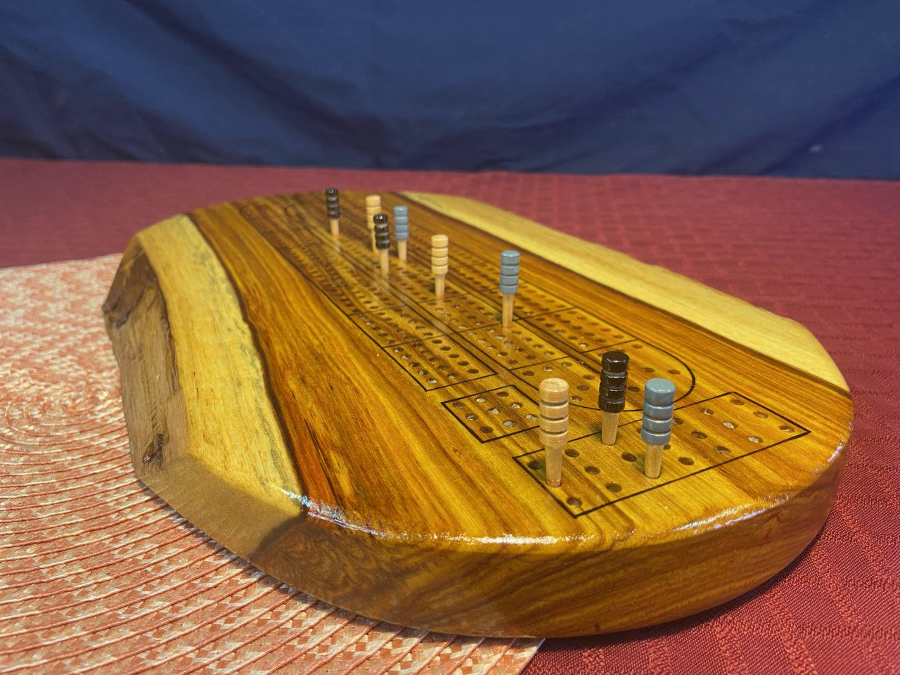 Canary Wood Cribbage Board